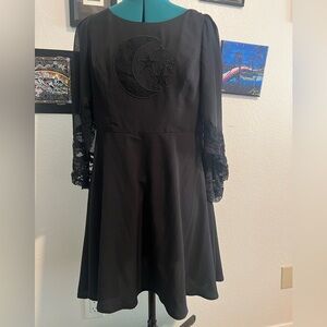 Spin Doctor Moon Lace Sleeve Dress